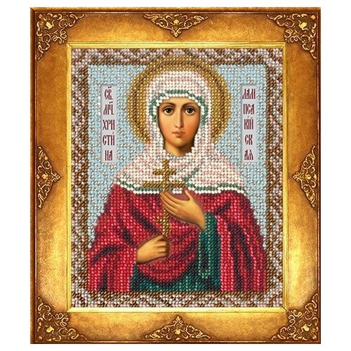 фото Набор для вышивания бисером русская искусница святая кристина, 12,5*16,3 см (рус.иск.232)