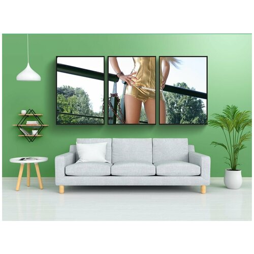 фото Набор модулных постеров для интерьера "феста донна, женщина, сильная женщина" 60x90 см. в тубусе, без рамки lotsprints