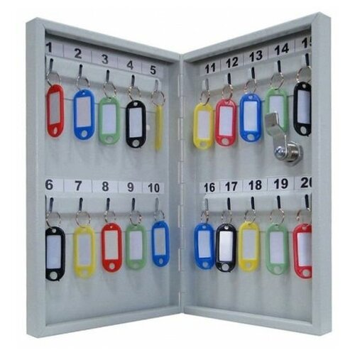 Ключница металлическая КЛ-20 (с брелоками на 20 ключей)