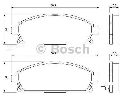 BOSCH 0 986 424 715 0 986 424 715_=674 12 !колодки дисковые п.\ Nissan Patfinder/X-Trail 97>, Nissan Infiniti Q45 89-01