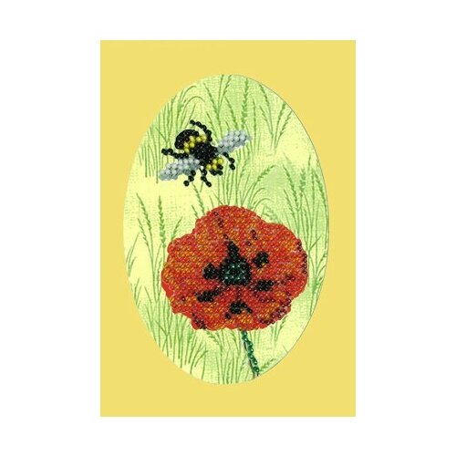 Набор для вышивания Вышивальная мозаика 106ОТ Пчелка и мак