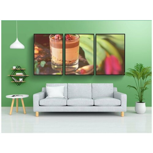 фото Набор модулных постеров для интерьера "десерт, нуга, мусс" 60x90 см. в тубусе, без рамки lotsprints