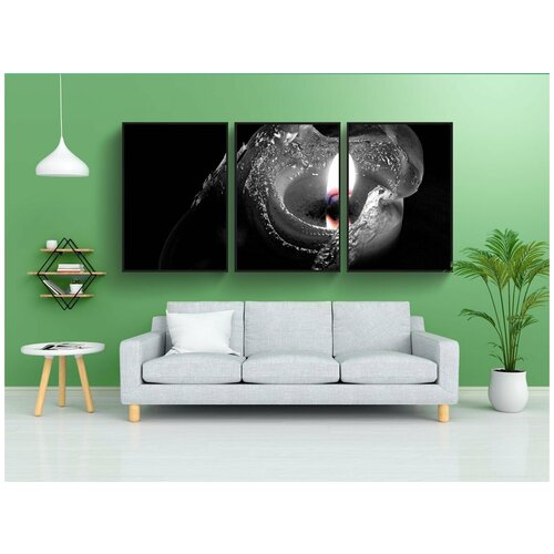 фото Набор модулных постеров для интерьера "цветной, пламя, свеча" 60x90 см. в тубусе, без рамки lotsprints