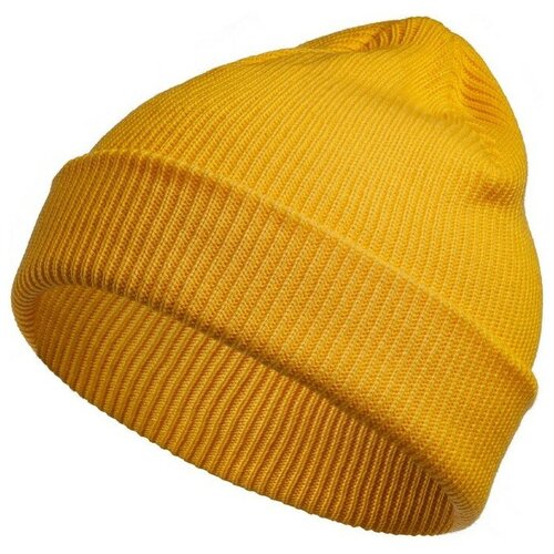 фото Шапка бини teplo, размер one size, желтый