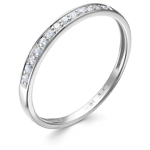кольцо с 7 бриллиантами 0 168 карат из белого золота 77168 vesna jewelry размер 15 5 Кольцо Vesna jewelry, белое золото, 585 проба, родирование, бриллиант, размер 17.5, бесцветный