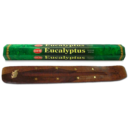 Купить Благовоние HEM Eucalyptus (Эвкалипт), 20 палочек + подставка