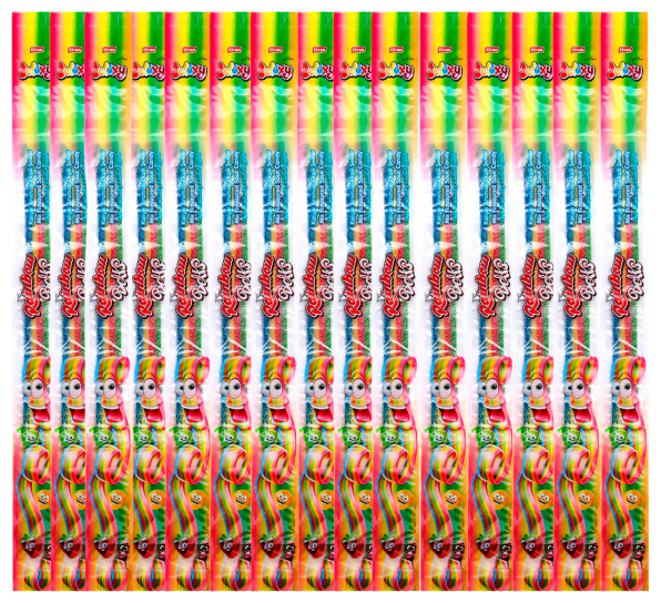 Набор из 15 шт. Кислого мармелада жевательные ленты Радуга 15 гр. турецкие импортные сладости - фотография № 1