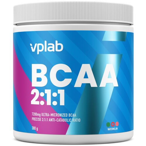 BCAA vplab 2:1:1, арбуз, 300 гр. bcaa myprotein essential 2 1 1 арбуз 1000 гр