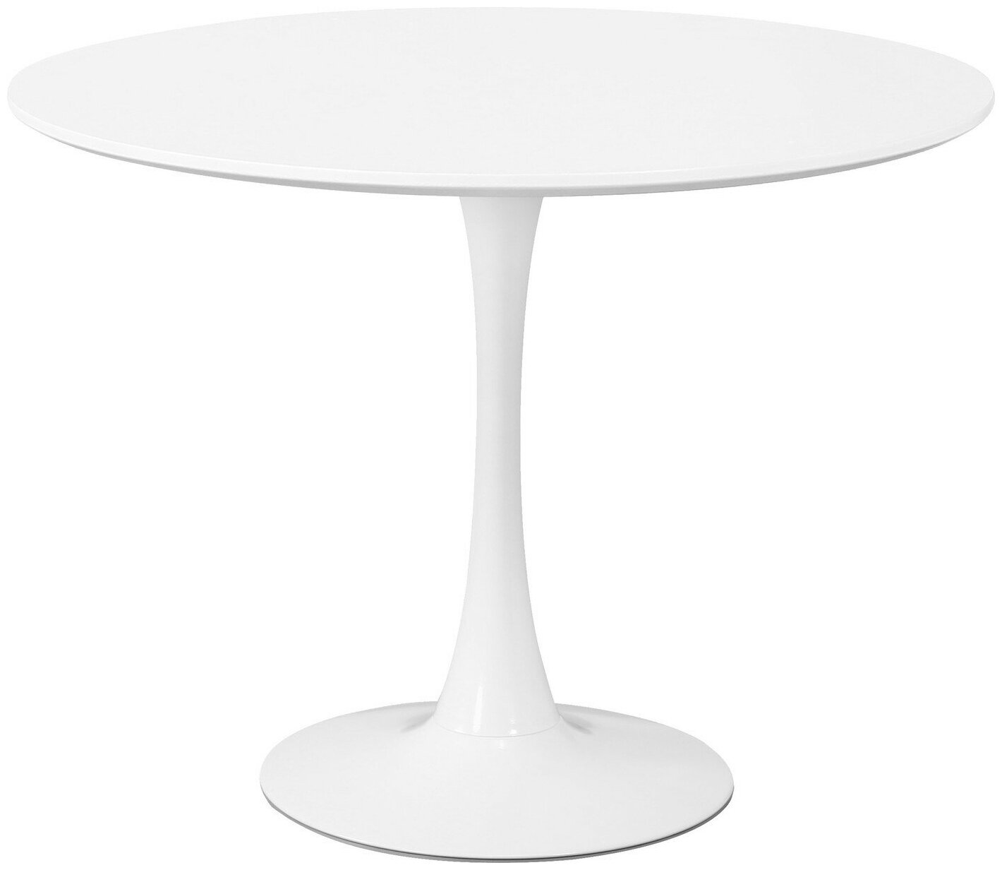 Круглый стол обеденный Tulip диам.100см, белый / Стол на кухню / Стол кухонный / Стол на дачу / Стол обеденный / Стол / Стол круглый - фотография № 1