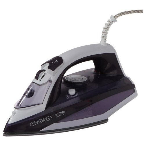 Утюг ENERGY EN-344 2200 Вт тефлоновая подошва пар спрей пар удар самооч фиолетовый 387000₽