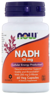 Капсулы NOW NADH, 50 г, 10 мг, 60 шт.