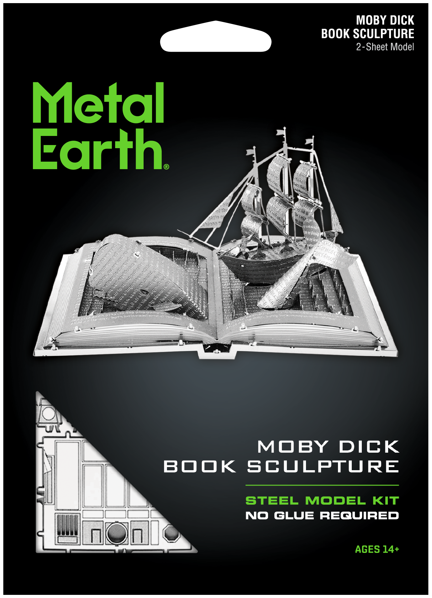 Moby dick book sculpture