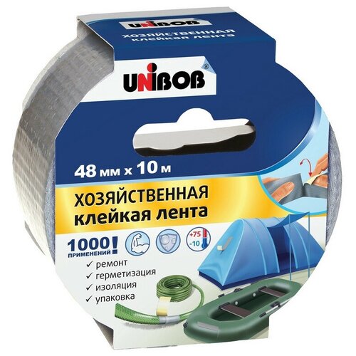 Клейкая лента армированная Хозяйственная UNIBOB 48мм х 10м