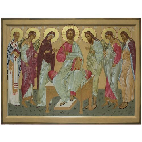 Икона Деисус (рукописная) 40-30 см икона трех святых рукописная 30 38 см