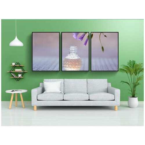 фото Набор модулных постеров для интерьера "парфюмерия, духи, аромат" 60x90 см. в тубусе, без рамки lotsprints