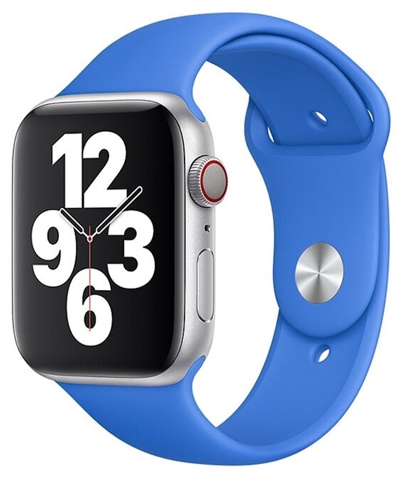 Ремешок для Apple Watch 42/44/45/49 mm силиконовый, синий