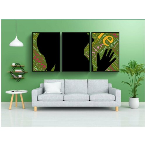 фото Набор модулных постеров для интерьера "любовь, любящий, мне" 60x90 см. в тубусе, без рамки lotsprints