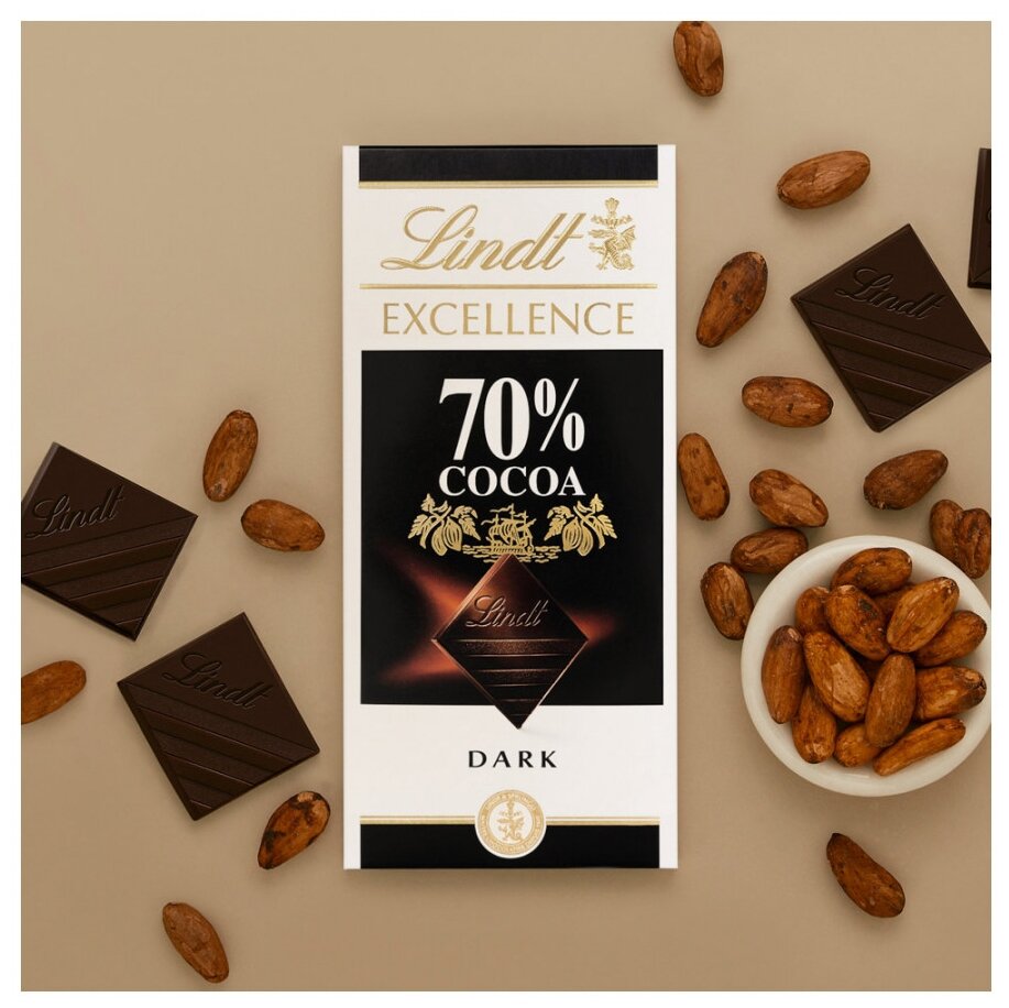 Lindt Excellence горький шоколад 70% какао, 100 г - фотография № 5