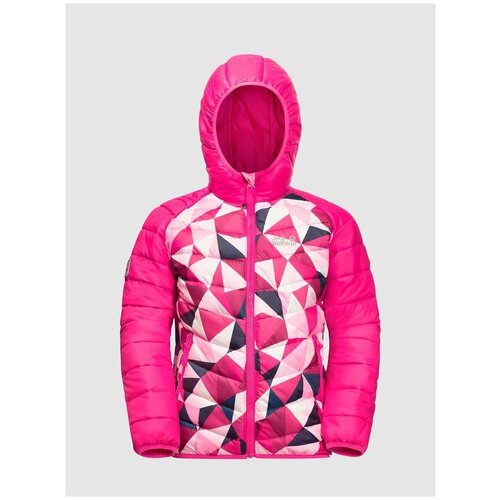 Куртка Jack Wolfskin ZENON PRINT JACKET KIDS, дет., цвет pink peony, размер 140