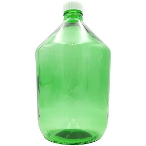 Бутыль стеклянная 10 л ТО - 58 мм из зеленого стекла с крышкой Mnogo Banok V (10 000 мл)