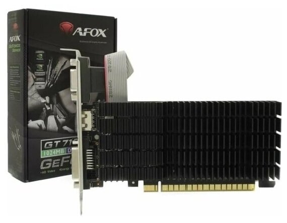 Видеокарта Afox GeForce GT 710 1G LP, AF710-1024D3L5