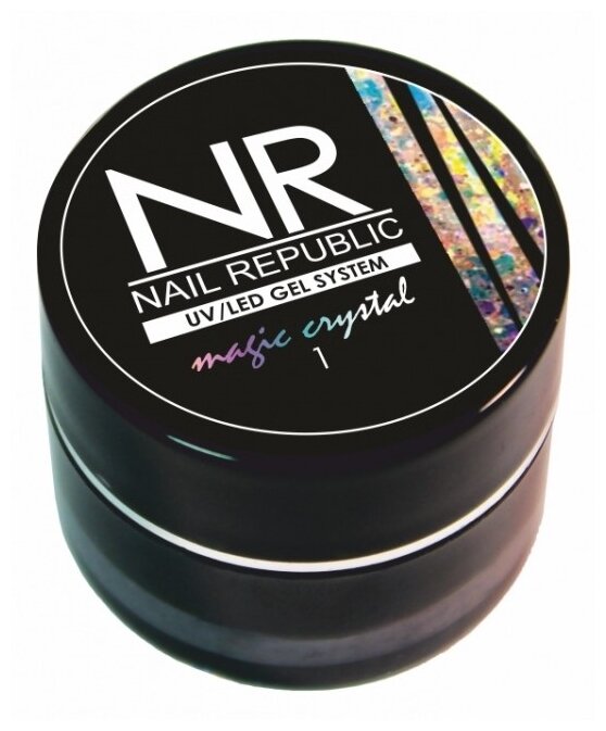 NAIL REPUBLIC MAGIC CRISTAL гель-краска С блестками №1 7ГР