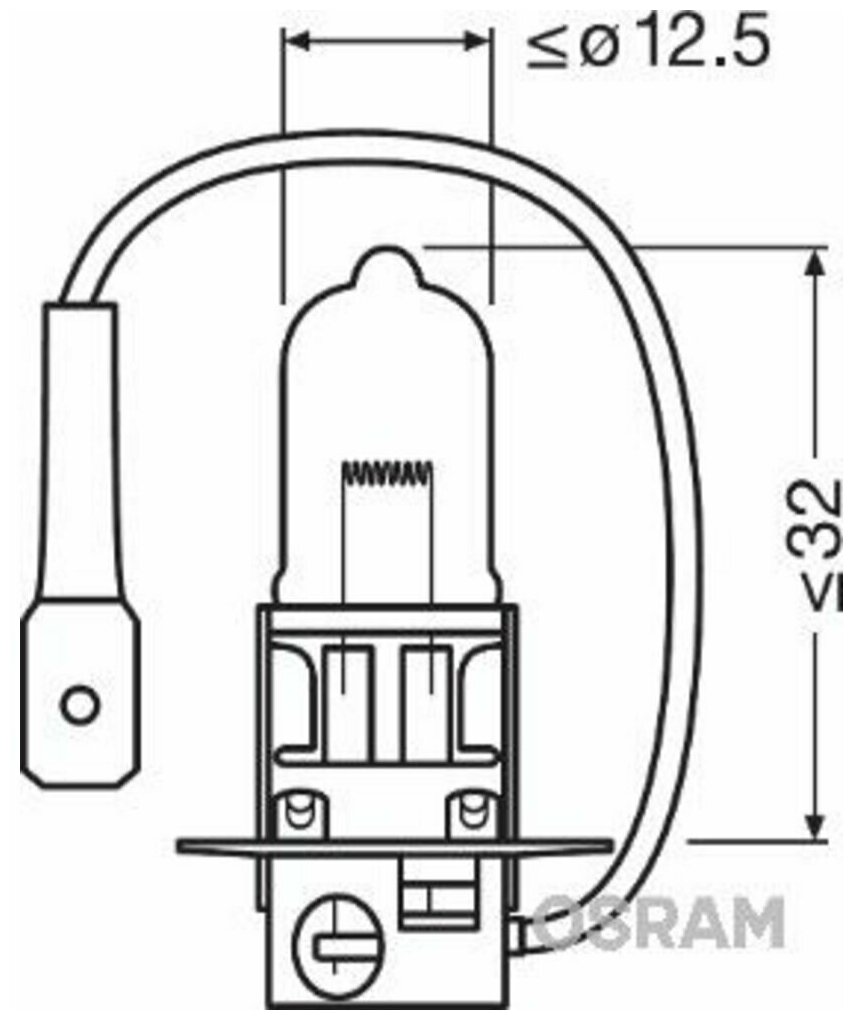 Комплект ламп OSRAM FOG BREAKER H3, Комплект - 2 шт. (желтые) OS62151FBR_HCB