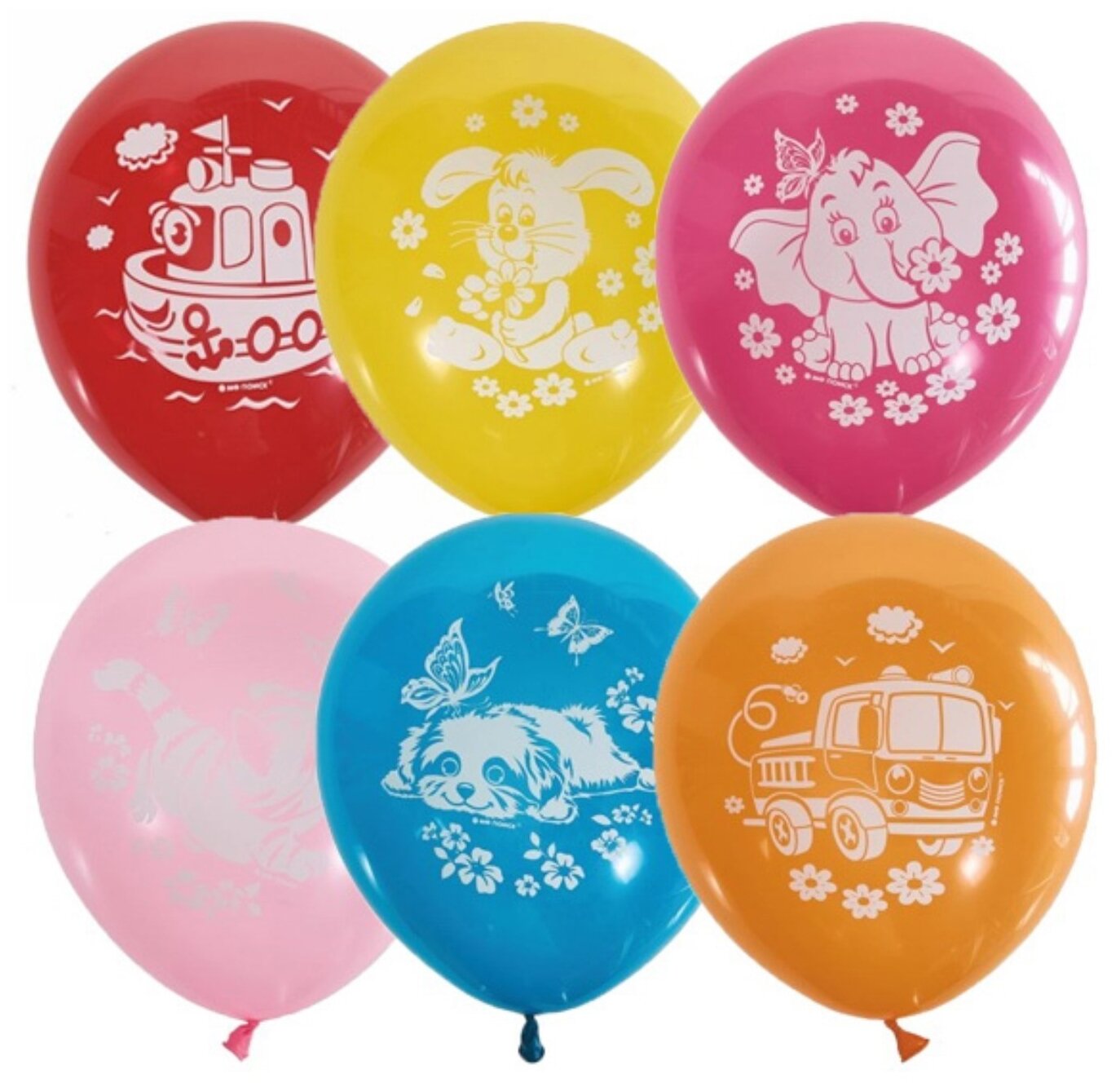 Воздушные шары Пати Бум 50 шт, М12/30 см, "Детская тематика", пастель, шелк (4690296041120)
