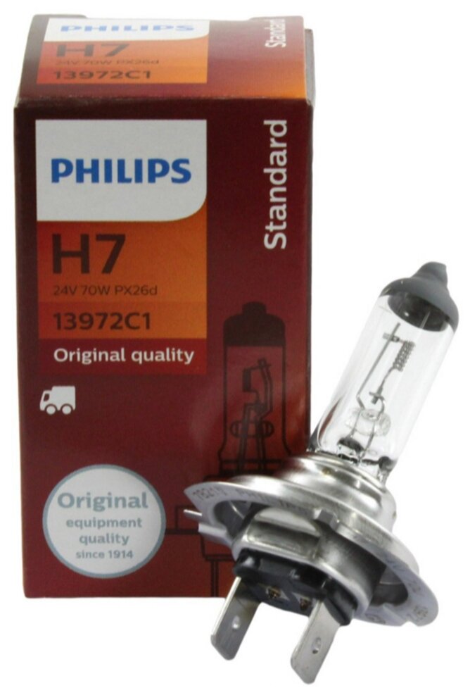 Лампа автомобильная галогенная Philips 13972 24V 70W PX26D C1 PX26d 1 шт.