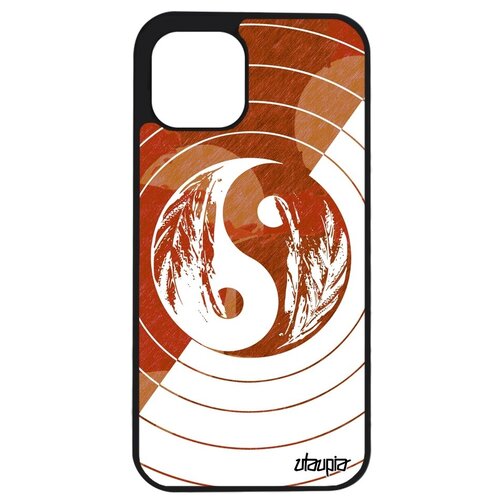 фото Стильный чехол на // apple iphone 12 pro max // "инь и ян" пять стихий стиль, utaupia, светло- коричневый