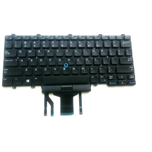 Клавиатура для ноутбука Dell Latitude E5450, с подсветкой, с джойстиком клавиатура для ноутбука dell latitude e5470 e7470 черная без рамки и указателя