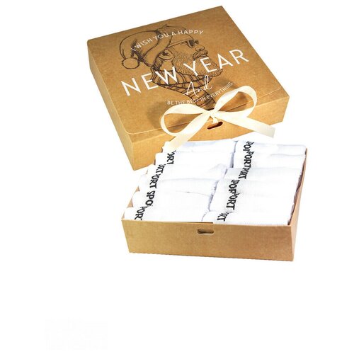 фото Носки мужские status новый год, спортивные в сетку, 12 пар, бежевый, белый, серый, синий, чёрный размер 29