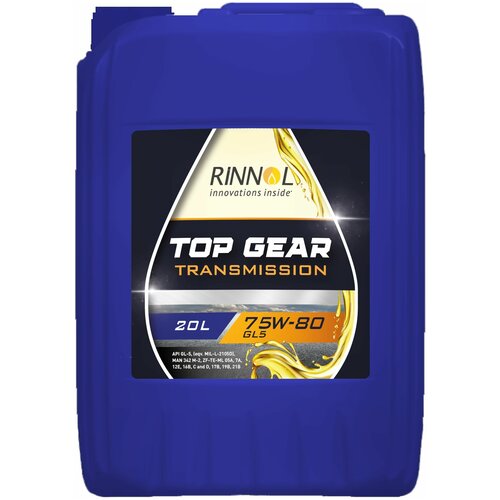 Масло трансмиссионное синт. RINNOL TOP GEAR 75W-80 GL5 20L