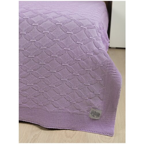 Плед вязаный, Warm Whiff, R-25, коралловый, 180х220, хлопок, покрывало для подростка, сна, дивана, на кресло, большой, тонкий, натуральный