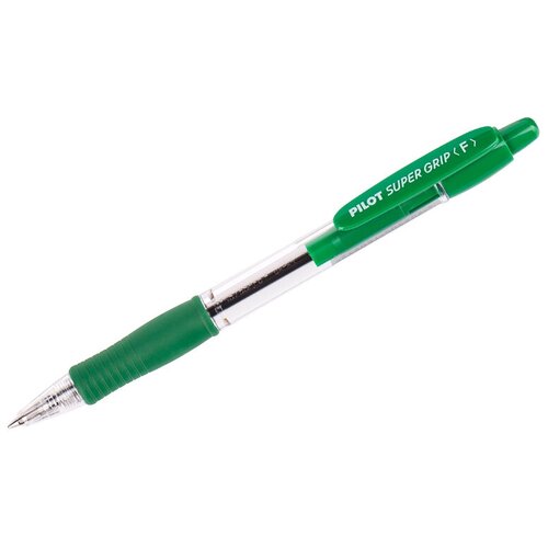 Ручка шариковая автоматическая Pilot Super Grip (0.32мм, зеленый цвет чернил, масляная основа) 12шт. (BPGP-10R-F-G)
