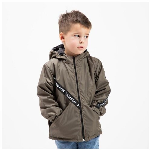 фото Ветровка детская, цвет хаки, рост 134-140 см нет бренда