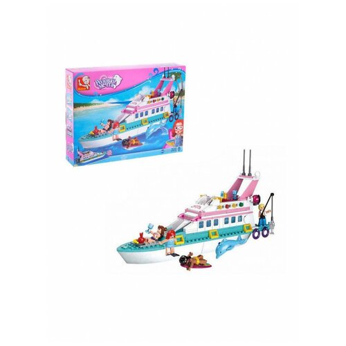 Конструктор Розовая Мечта: яхта, 328 деталей, SLUBAN конструктор пластиковый детский для девочек яхта sluban м38 0609 розовая мечта 328 деталей