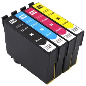 Набор картриджей для Epson T0735 (T0731, T0732, T0733, T0734) 4 цвета.