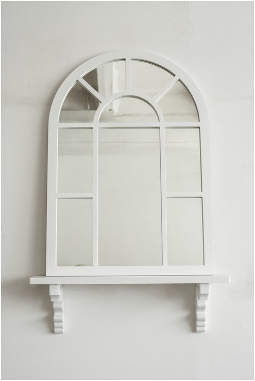 Зеркало арочное декоративное (фальш окно) настенный декор 60х90 см