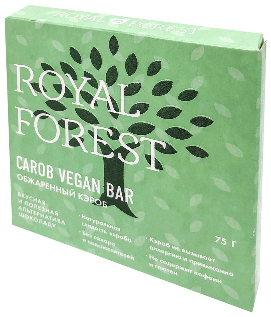 Веганский шоколад из кэроба (vegan chocolate) Royal Forest | Роял Форест 75г