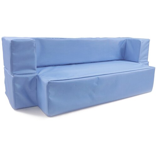 Диван-трансформер Hotenok 2 в 1 детский мягкий «Карамельное мороженое» голубой