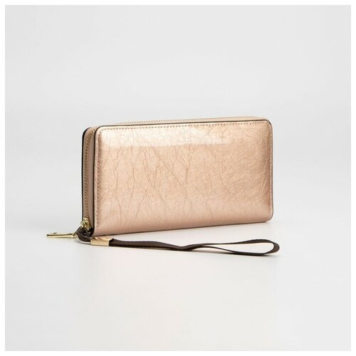 фото Кошелек на молнии, с ручкой, цвет бежевый./в упаковке шт: 1 e.store