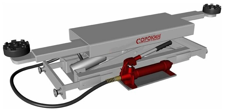 Сорокин Домкрат ямный гидравлический c ручным приводом 2т (190-500мм)