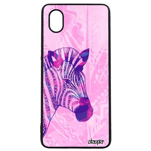 фото Противоударный чехол на телефон // galaxy a01 // "зебра" саванна полосатая, utaupia, розовый
