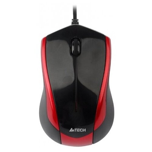 Мышь проводная A4tech N-400-2 USB чёрныйкрасный 123000₽