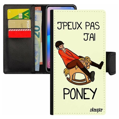 фото Чехол-книжка на мобильный galaxy s8, "не могу - у меня пони!" комикс юмор utaupia