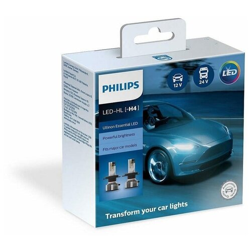 фото Светодиодные лампы philips led-hl ultinon essential [h4] 2шт. (11342ue2x2)