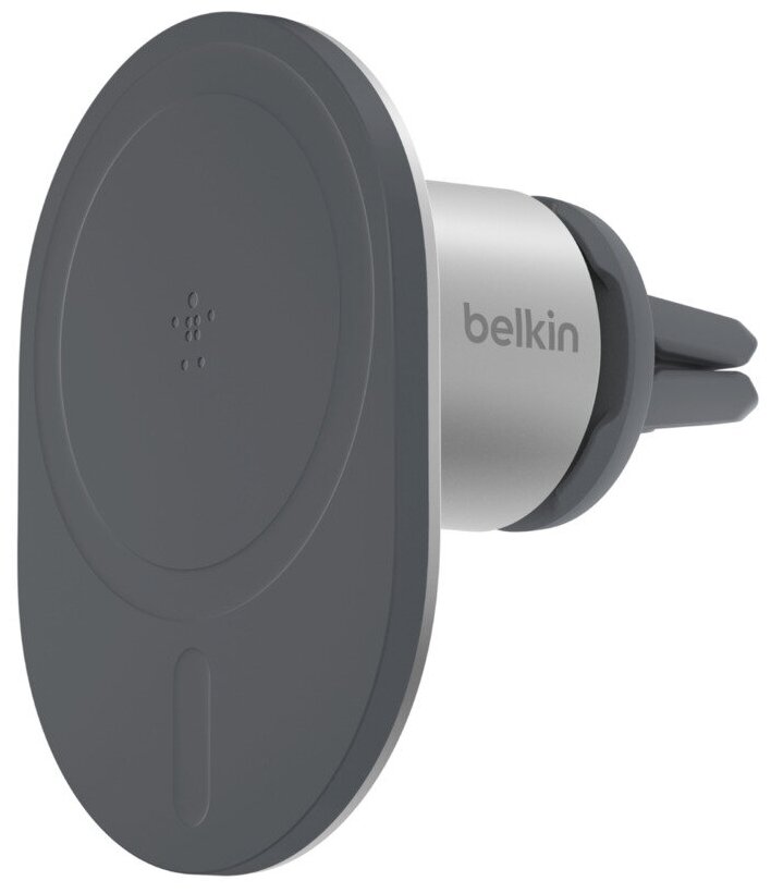 Автомобильный держатель Belkin Magnetic Car Vent Mount (WIC003btGR) для iPhone 12  12 Pro 12 ProMax 13 13 Pro 13 ProMax (Silver) Серый