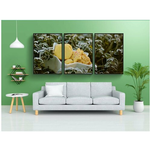 фото Набор модулных постеров для интерьера "мороз, зима, рождественское печенье" 60x90 см. в тубусе, без рамки lotsprints