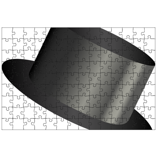 фото Магнитный пазл 27x18см."графический, top hat, шляпа" на холодильник lotsprints